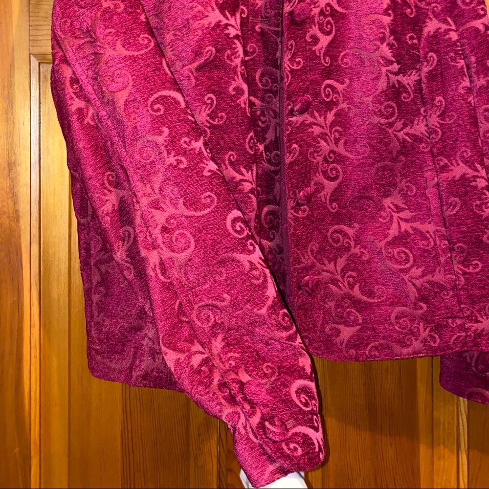 Croft & Barrow Fuchsia Abstract Tapestry Blazer - image 8